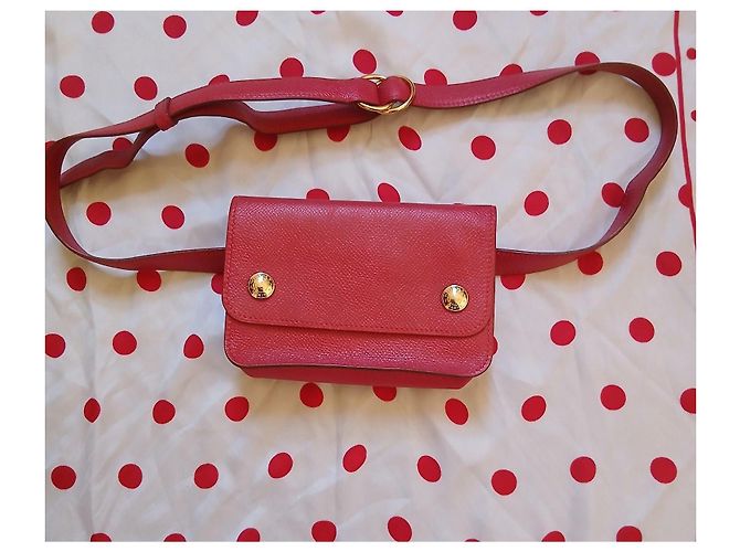 Hermès Belt Pouch in red vintage 1996 courcevel leather - view 23