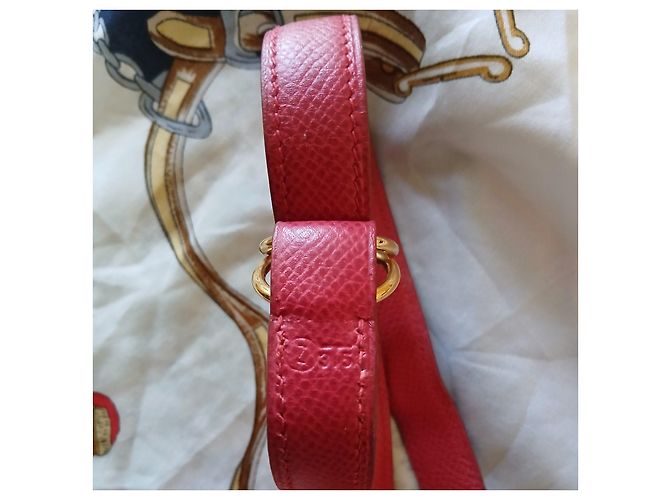 Hermès Belt Pouch in red vintage 1996 courcevel leather - view 28