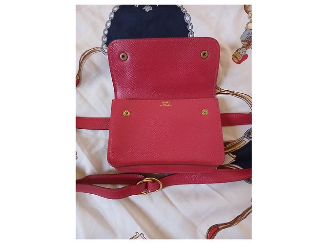 Hermès Belt Pouch in red vintage 1996 courcevel leather - view 5
