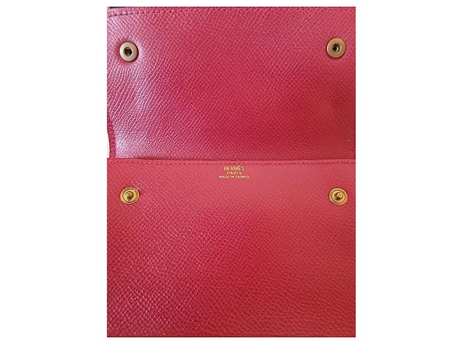 Hermès Belt Pouch in red vintage 1996 courcevel leather - view 6