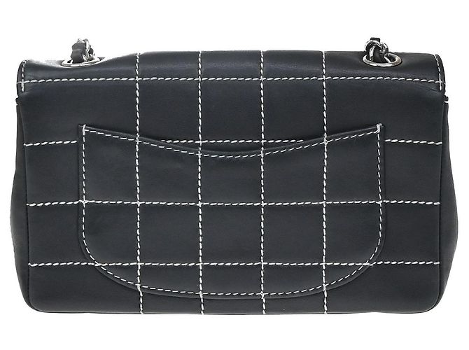 Chanel Vintage Square Stitch CC Flap Quilted Calfskin Small - vista 2