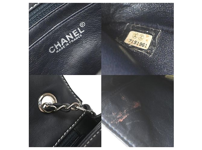 Chanel Vintage Square Stitch CC Flap Quilted Calfskin Small - vista 6