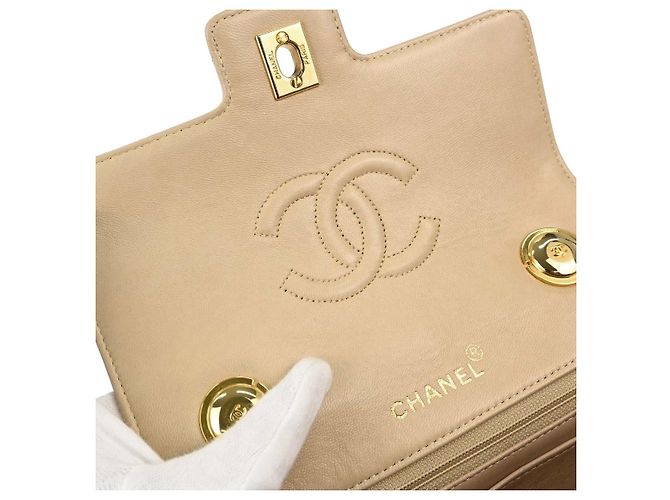 Chanel CC Top Handle Flap Quilted Lambskin Mini - vista 4