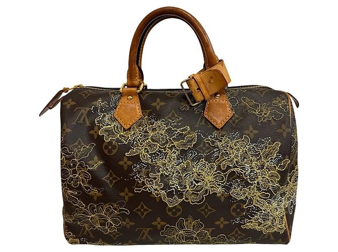 Louis Vuitton Monogram Dentelle Argent Speedy 30 Handtasche - Ansicht 2