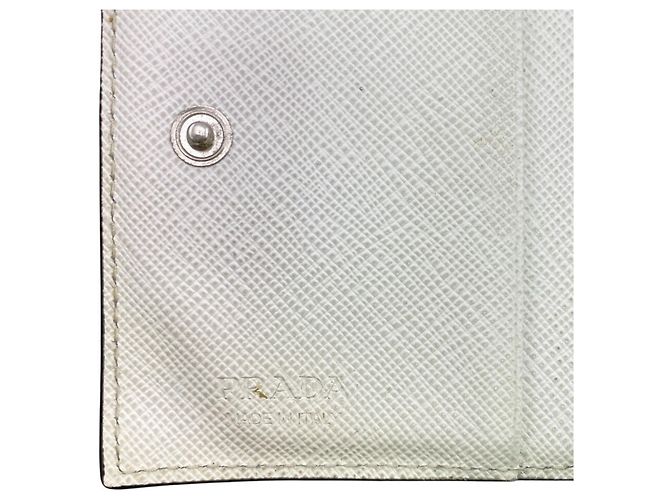 Carteira bi-fold em couro Prada 2ML049 com placa Triangle - vista 6
