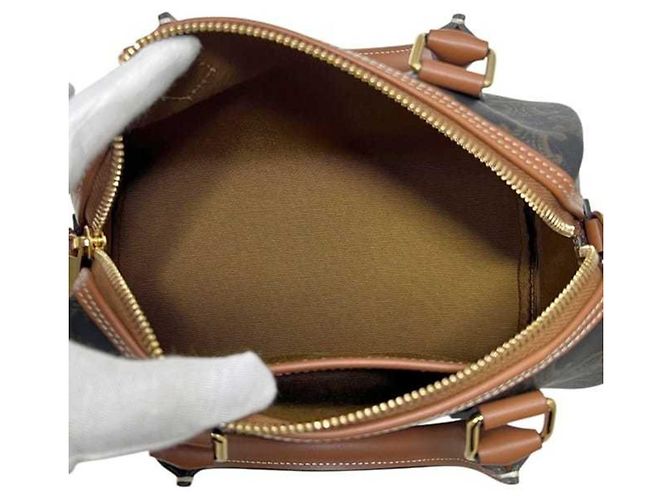 Borsa Boston Céline Marrone in Pelle e PVC - vista 3
