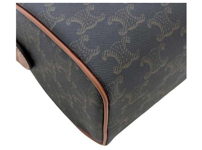 Borsa Boston Céline Marrone in Pelle e PVC - vista 5