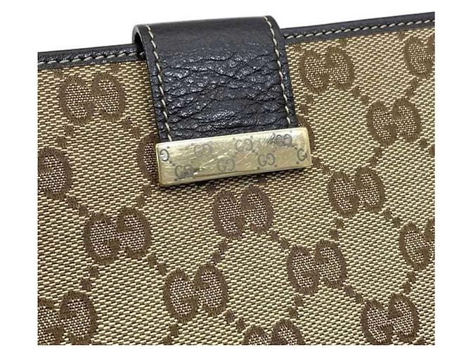 Gucci Beige and Brown Bi-Fold Long Wallet - Ansicht 9