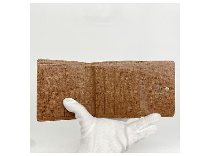 Carteira Louis Vuitton castanha tri-fold - vista 3