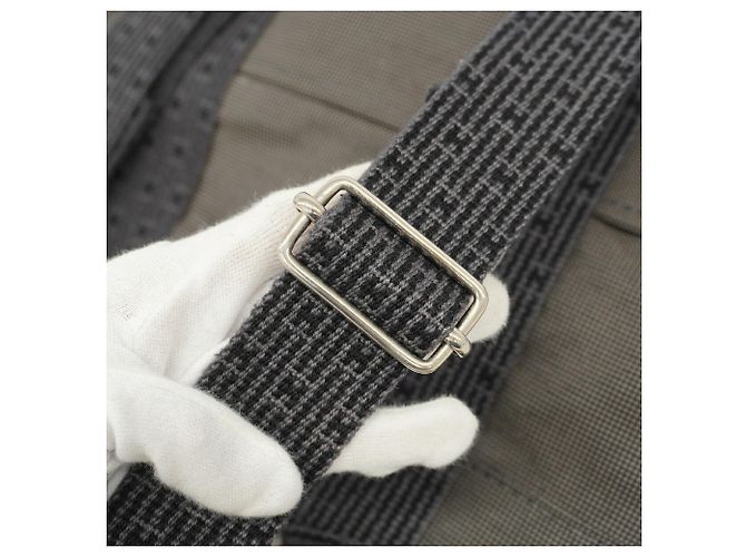 Hermès Mochila de nailon gris para mujer Hermes - vista 7