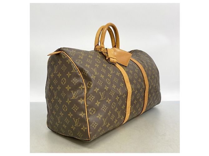 Keepall Borsa Boston Louis Vuitton Marrone - vista 2