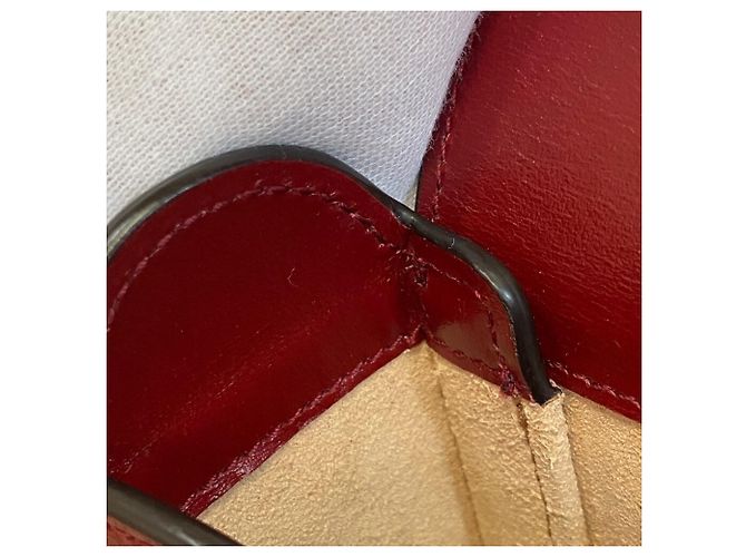 Borsa a tracolla Gucci Horsebit in pelle rossa - vista 13