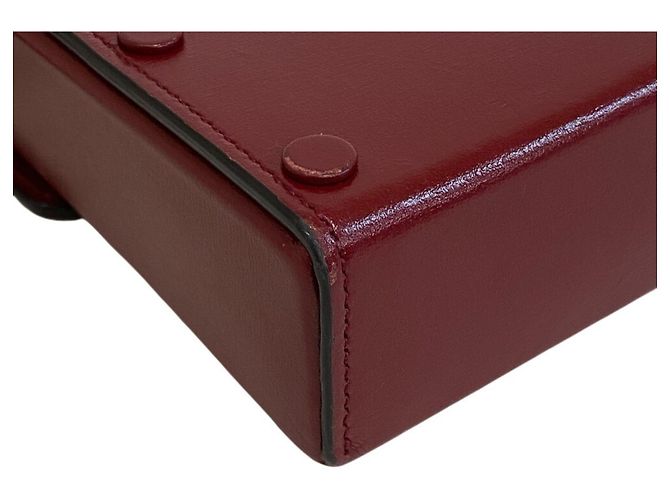 Borsa a tracolla Gucci Horsebit in pelle rossa - vista 3