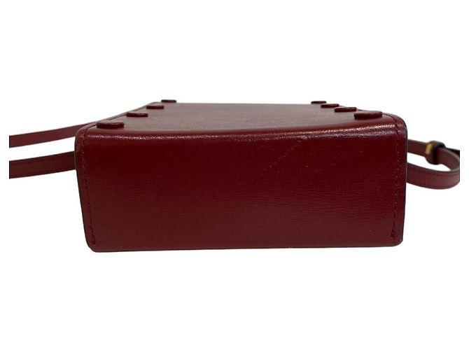 Borsa a tracolla Gucci Horsebit in pelle rossa - vista 5