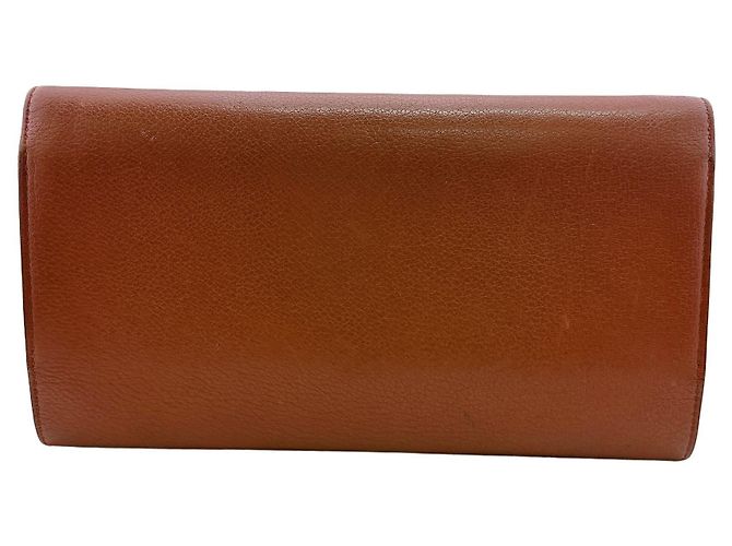 Hermès Carteira longa Hermes em couro castanho - vista 2