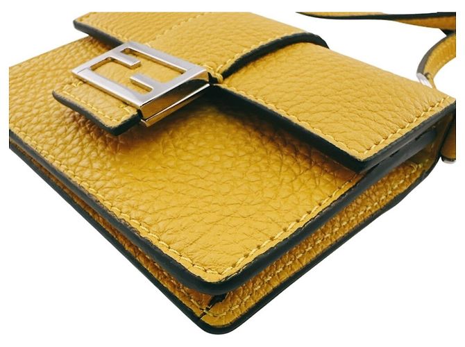 Fendi Micro Flat Baguette Shoulder Bag - view 3