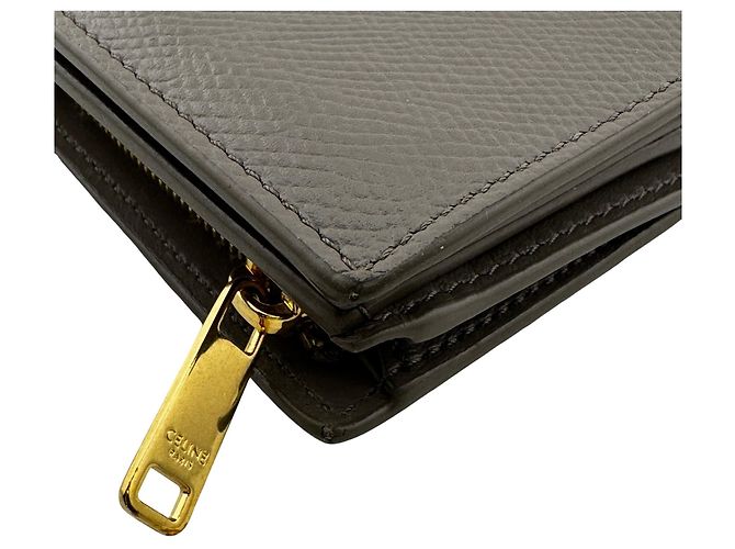 Céline Carteira bi-fold em couro granulado Celine - vista 4