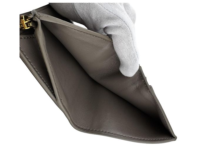 Céline Carteira bi-fold em couro granulado Celine - vista 7