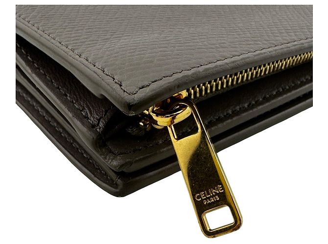 Céline Carteira bi-fold em couro granulado Celine - vista 9
