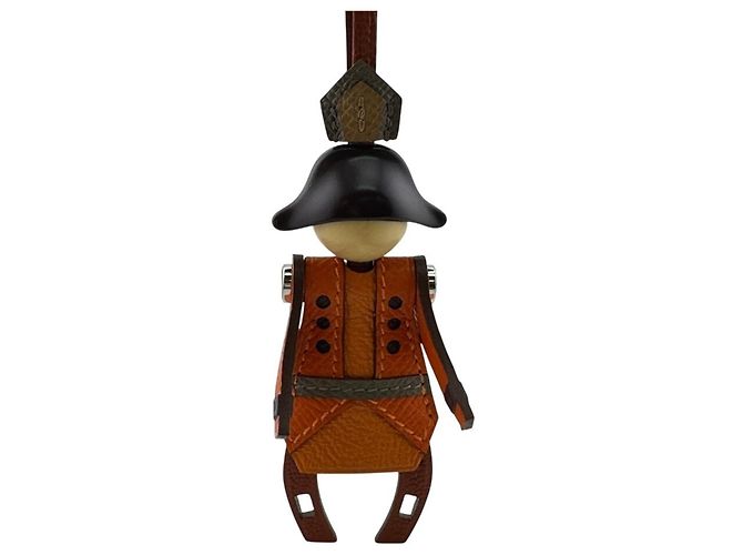 Hermès Charm Hermes Fireworks in pelle Epsom Orange - vista 2