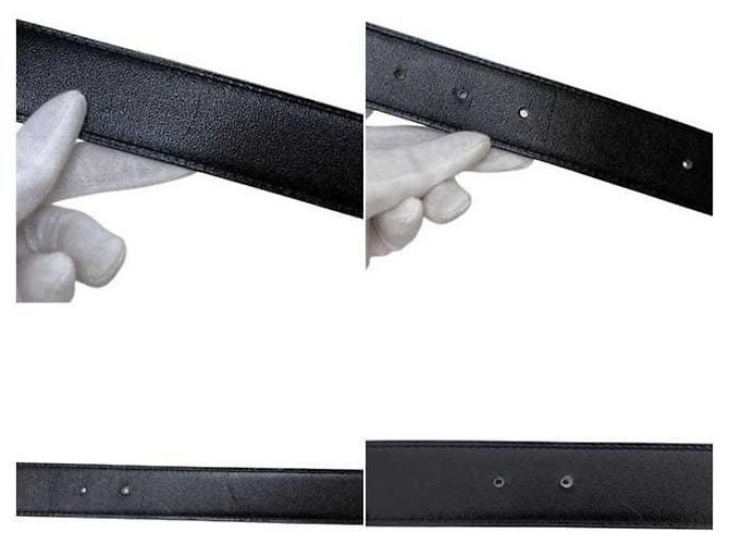 Constance Hermès Leather Belt Black and Bordeaux - view 5
