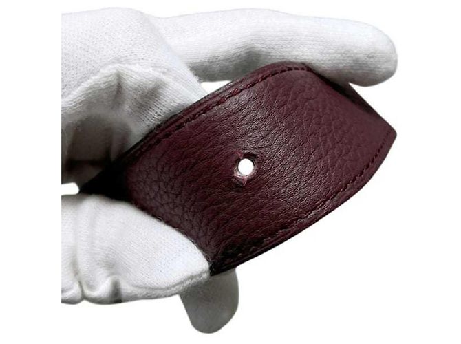 Constance Hermès Leather Belt Black and Bordeaux - view 7