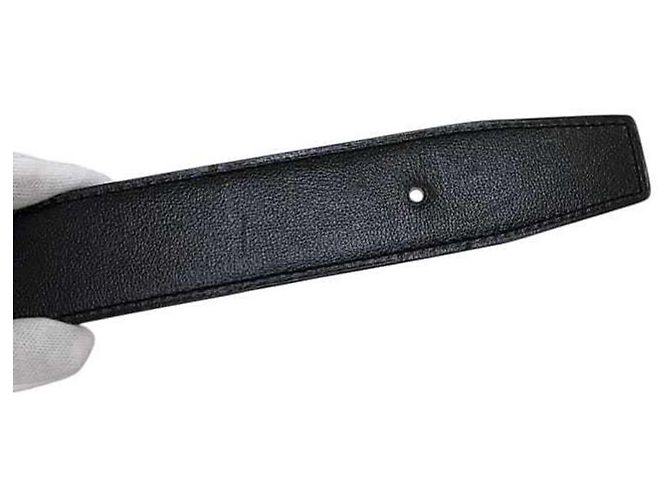 Constance Hermès Leather Belt Black and Bordeaux - view 8