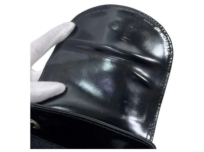 Mini mochila Gucci preta de nylon e couro - vista 5