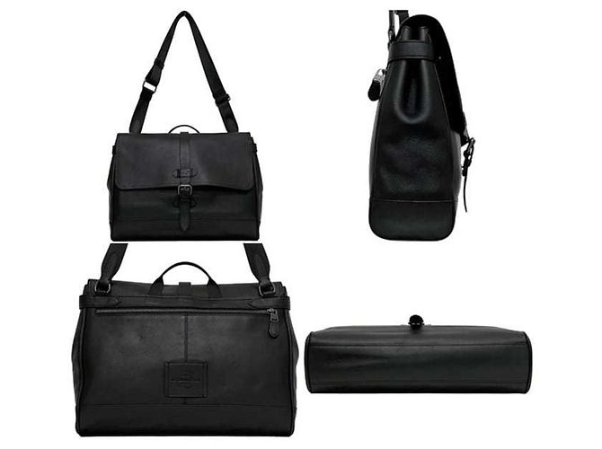 Sac bandoulière en cuir Coach Hudson - vue 2