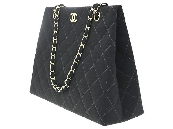 Chanel Vintage CC Chain Quilted Canvas Medium - vista 3