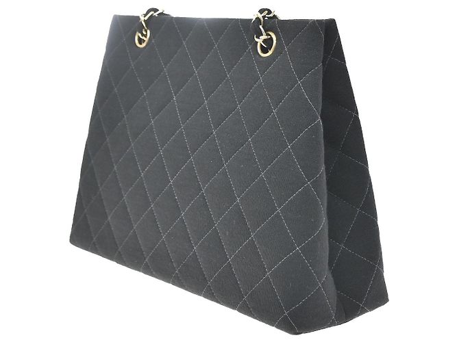 Chanel Vintage CC Chain Quilted Canvas Medium - vista 4