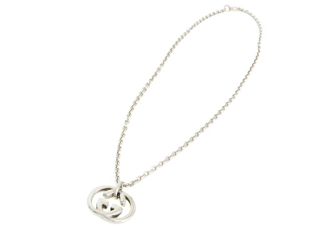 Colgante de eslabones de cadena Interlocking G grabado Gucci Sterling Silver Large - vista 2