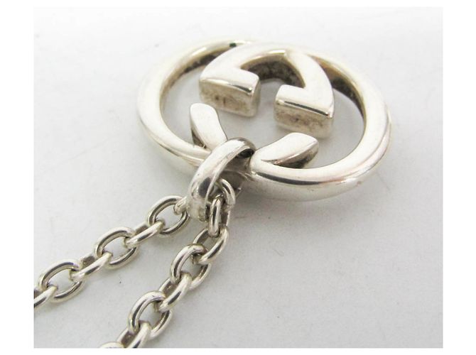 Colgante de eslabones de cadena Interlocking G grabado Gucci Sterling Silver Large - vista 5