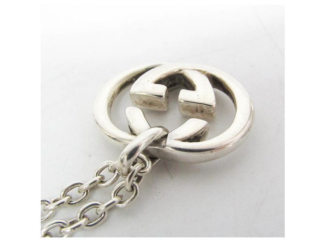 Colgante de eslabones de cadena Interlocking G grabado Gucci Sterling Silver Large - vista 6