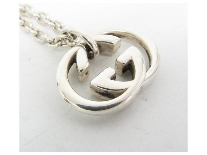 Colgante de eslabones de cadena Interlocking G grabado Gucci Sterling Silver Large - vista 7