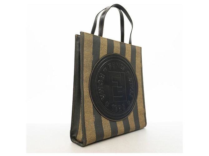 Borsa Fendi Pecan Marrone e Nero PVC - vista 2