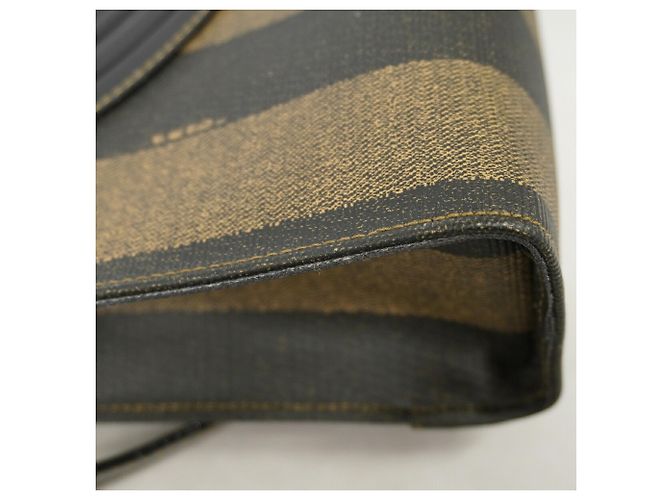 Borsa Fendi Pecan Marrone e Nero PVC - vista 6
