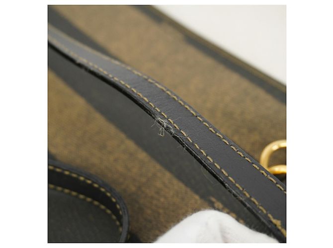 Borsa Fendi Pecan Marrone e Nero PVC - vista 7