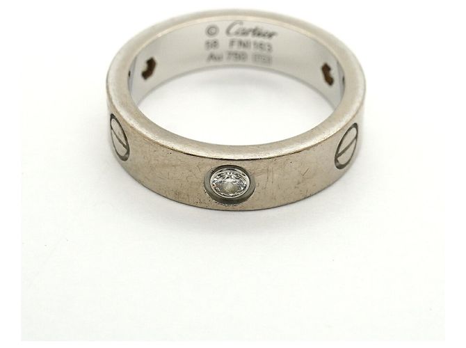 Cartier Love Ring in 18K Weißgold mit Diamant - Ansicht 3