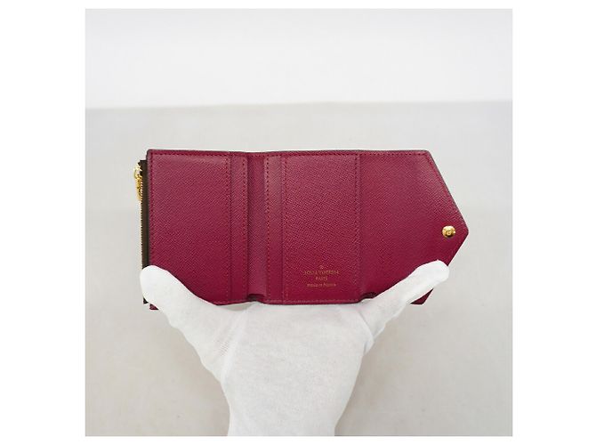 Louis Vuitton Tri-fold Wallet in Brown and Fuchsia - view 4