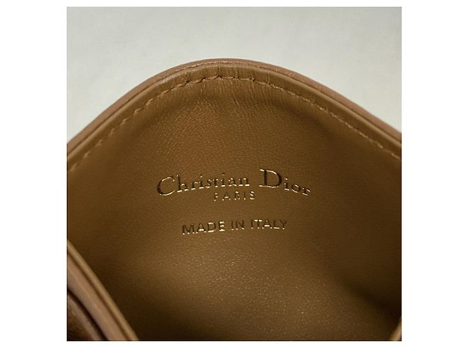 Tarjetero de piel marrón Christian Dior - vista 4