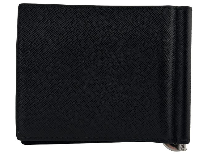 Prada Saffiano Leder Bi-fold Geldbörse mit Geldclip - Ansicht 2