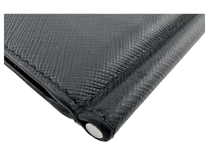 Prada Saffiano Leder Bi-fold Geldbörse mit Geldclip - Ansicht 4