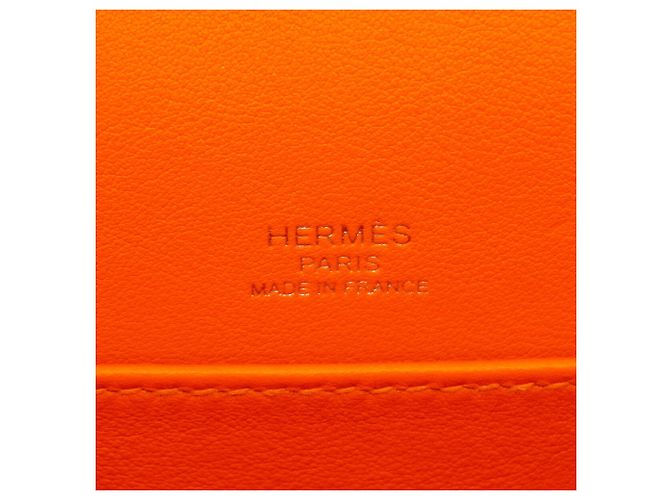 Hermès Borsa a tracolla Hermes in pelle Chevre Mysore Orange - vista 5