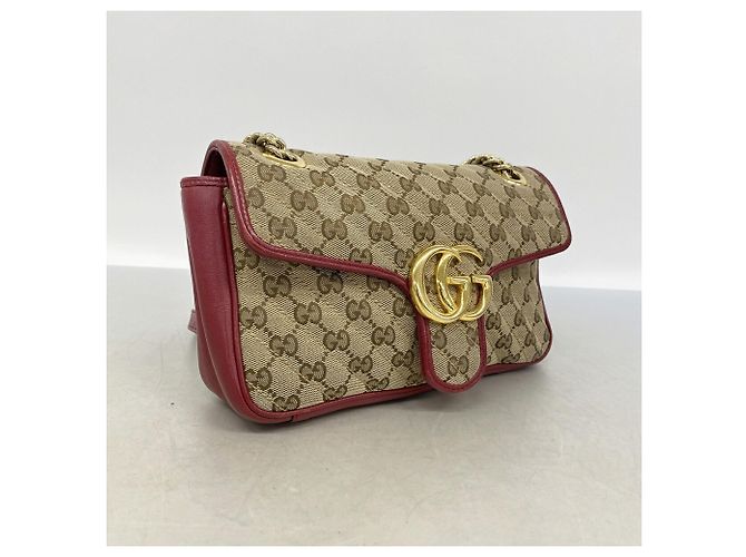 Borsa a tracolla Gucci GG Canvas Marmont - vista 2