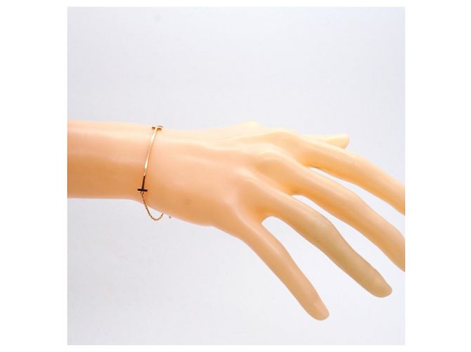 Autre Marque Bracciale Tiffany & Co. T Smile Small in oro rosa 18K - vista 6