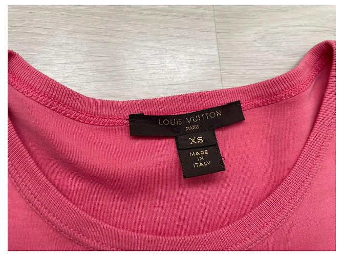 Vestido camiseta de algodón Louis Vuitton Rosa - vista 3