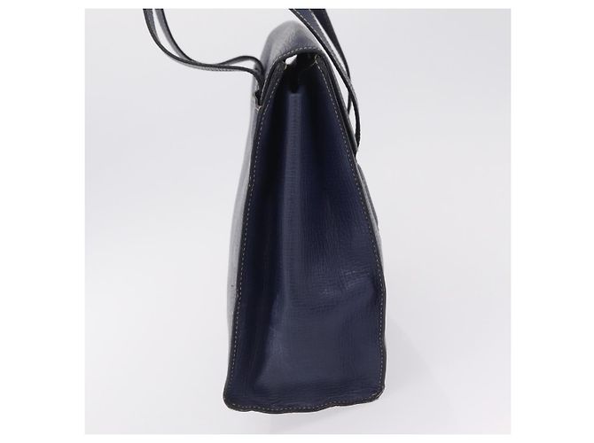 Borsa Tote Loewe in pelle blu navy - vista 4