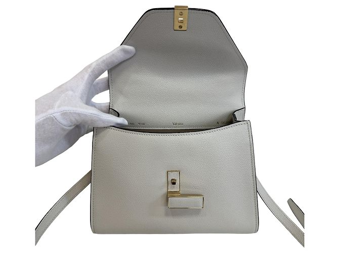 Bolso bandolera Valextra de piel en blanco - vista 8