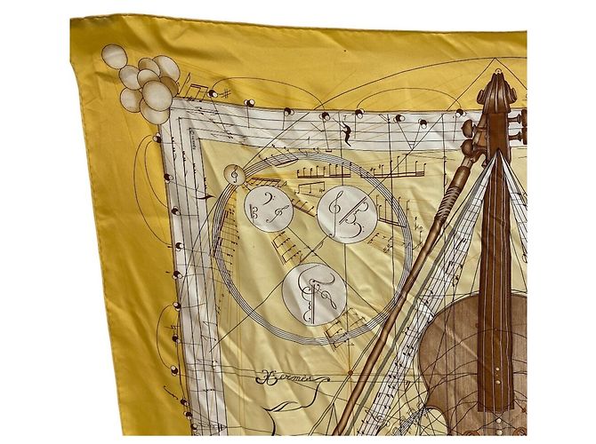 Hermès Foulard di seta HERMES La Musique des Sphéres - vista 4